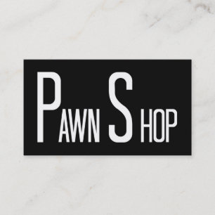 Pawn Shop Word Business Card
