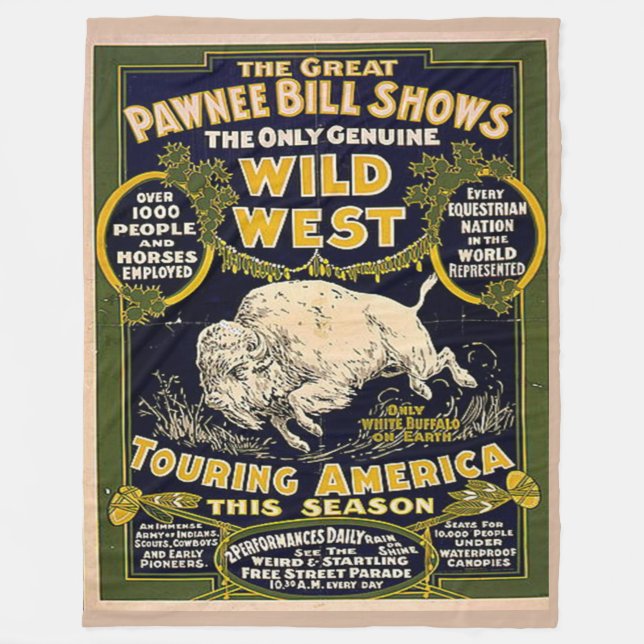 PAWNEE BILL Fleece Blankets (Front)