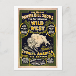 Pawnee Bill Shows Wild West Postcard