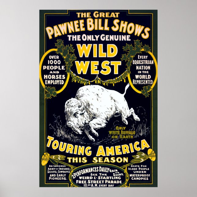 Pawnee Bill Wild West White Buffalo Poster (Front)