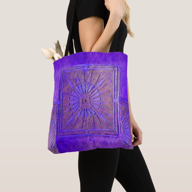 PAWNEE MORNING STAR, Blue Purple Tote Bag (Close Up)