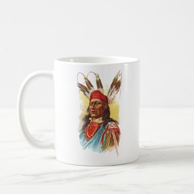 Pawnee Sioux Chief: Rushing Bear Coffee Mug (Left)