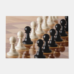 Pawns on Chess Board Doormat