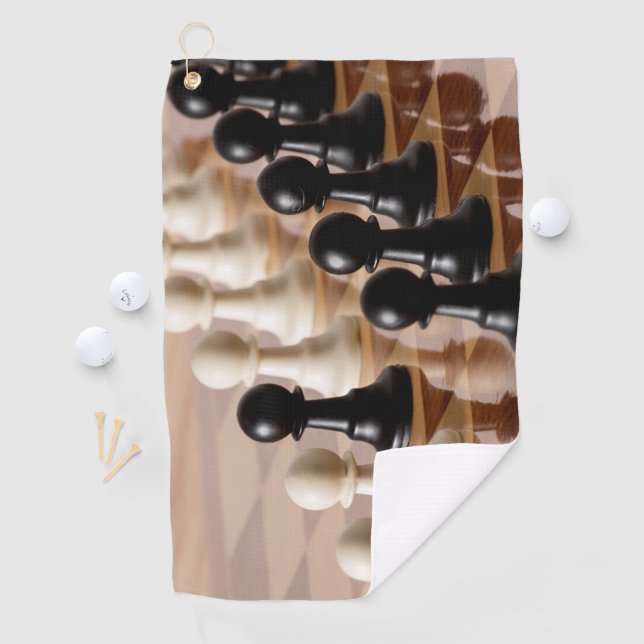 Pawns on Chess Board Golf Towel (InSitu)