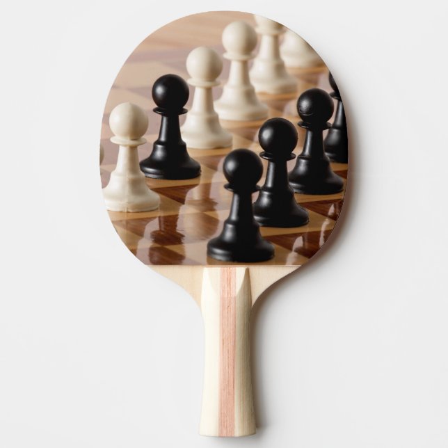 Pawns on Chess Board Ping Pong Paddle (Front)