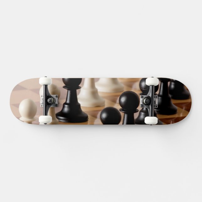 Pawns on Chess Board Skateboard (Horz)