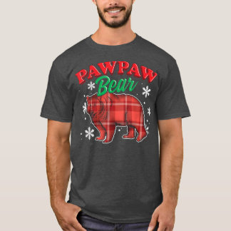 Pawpaw Bear Buffalo Plaid Gift Matching Bear Famil T-Shirt