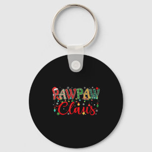 Pawpaw Claus Christmas Lights Pajama Family Matchi Key Ring