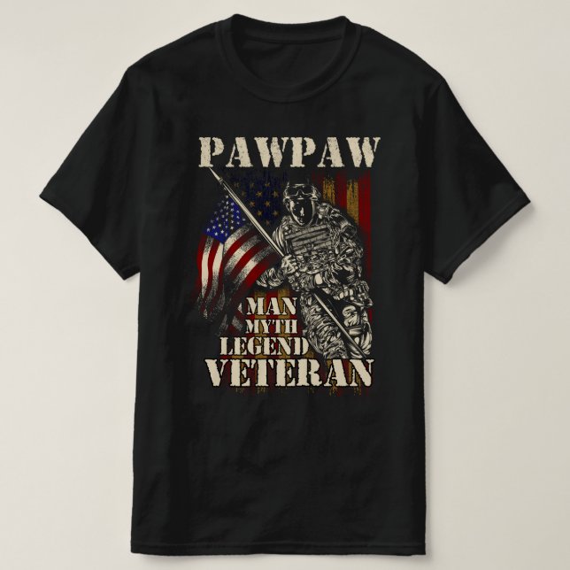 pawpaw man myth legend veteran T-Shirt (Design Front)