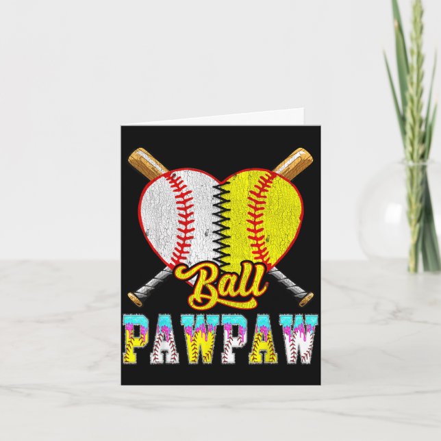 Pawpaw of both half baseball softball ice cream card (Front)