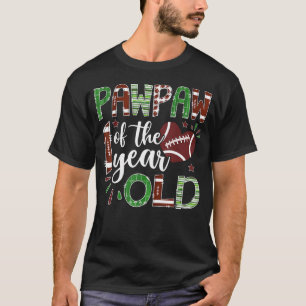 Pawpaw Of The 1 Year Old Football First Birthday T-Shirt