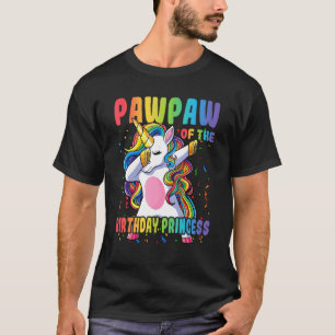 Pawpaw Of The Birthday Princess Dabbing Unicorn Gi T-Shirt