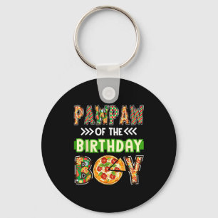 Pawpaw of the boy birthday boy pizza lover party key ring