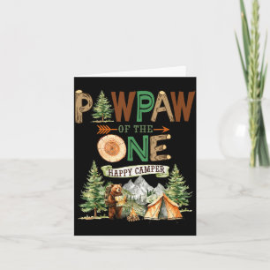 Pawpaw of the one happy camper 1st birthday card