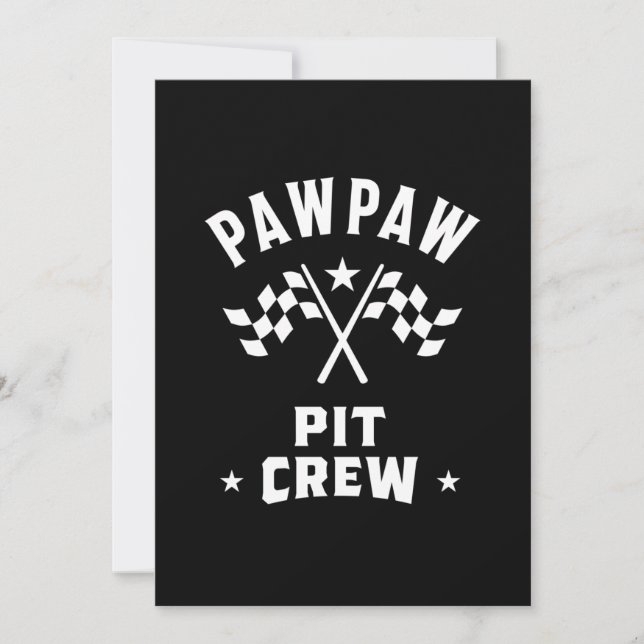 PawPaw Pit Crew Thank You Card (Front)