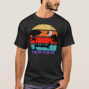 Pawpaw Retro Sunset Ocean Grandfather T-Shirt