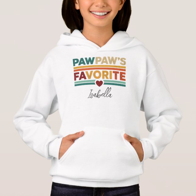 Pawpaw's Favorite Retro Simple Modern Script Name (Front)