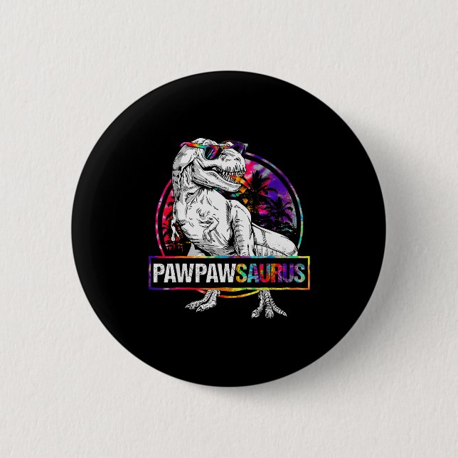 Pawpawsaurus Dinosaur Pawpaw Saurus Family Matchin 6 Cm Round Badge (Front)