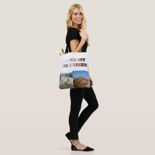 Pawprint Companion Multi‑Photo Heart Design Tote Bag