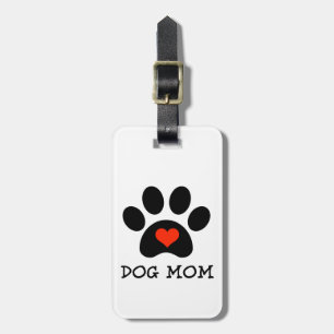 Pawprint Dog Mum Luggage Tag