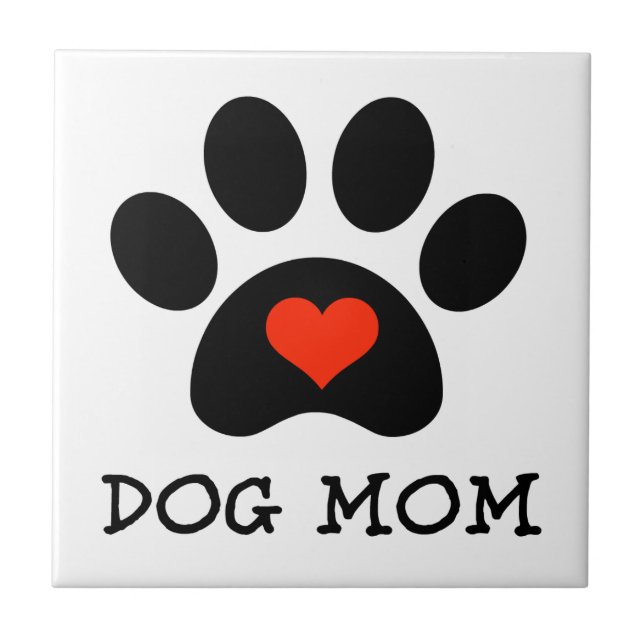 Pawprint Dog Mum Tile (Front)