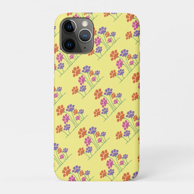 Pawprint Flower Garden Case-Mate iPhone Case (Back)