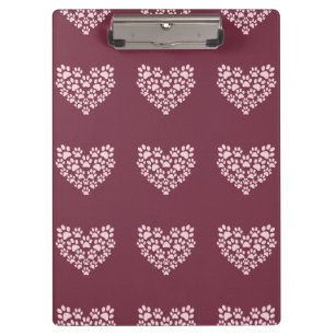 Pawprint Heart Clipboard