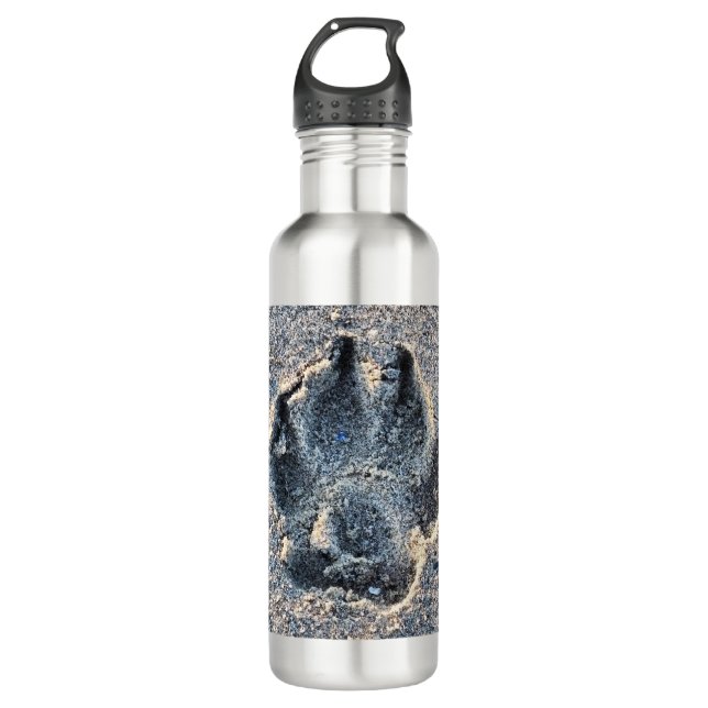 PAWPRINT IN THE SAND    710 ML WATER BOTTLE (Front)