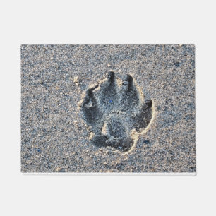 PAWPRINT IN THE SAND  DOORMAT