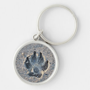 PAWPRINT IN THE SAND    KEY RING