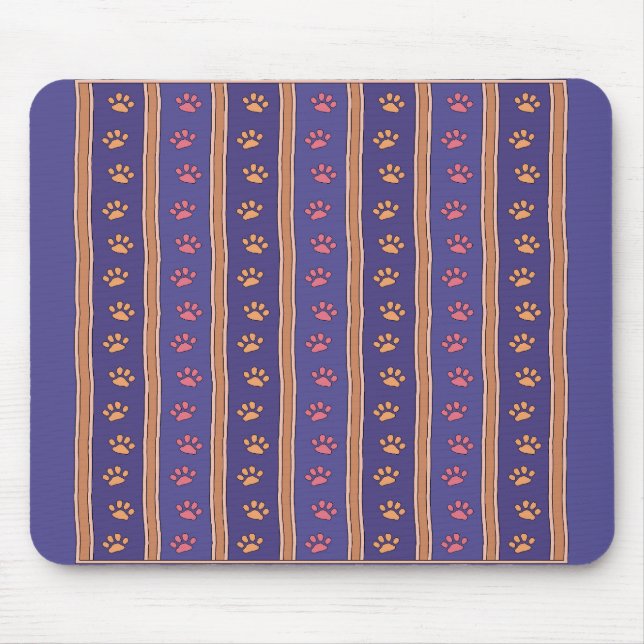 Pawprint Pattern Mouse Pad (Front)
