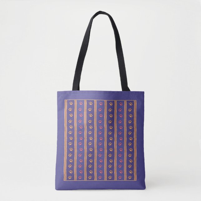 Pawprint Pattern Tote Bag (Front)