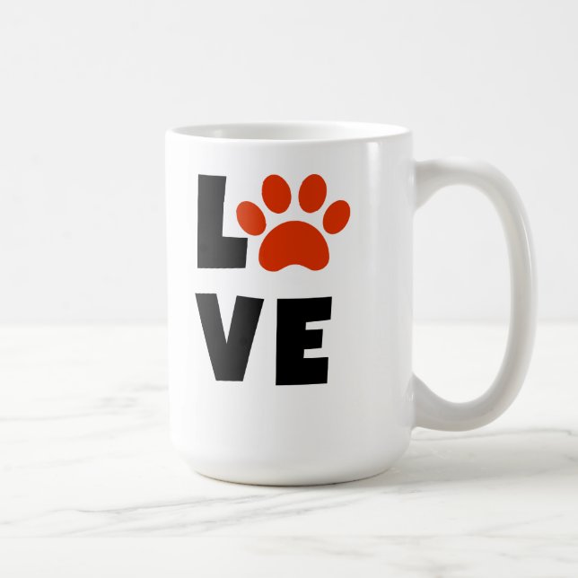 Pawprint Valentine's Day Love Mug (Right)