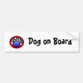 pawprintlogo, Dog on Board Bumper Sticker