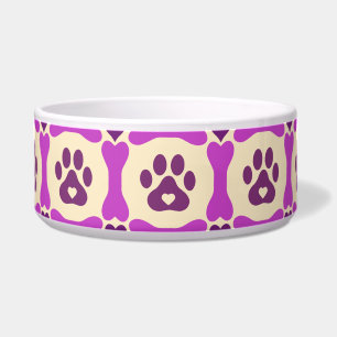 Pawprints Ceramic Pet Bowl