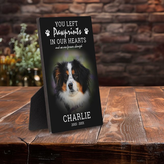 Pawprints in Our Hearts Pet Memorial Plaque (Creator Uploaded)