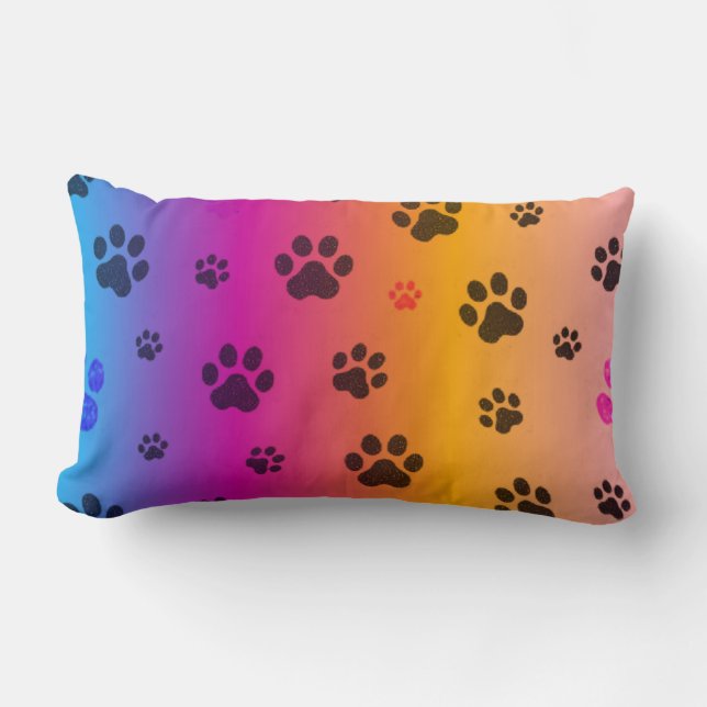 Pawprints Lumbar pillow. Lumbar Cushion (Front)