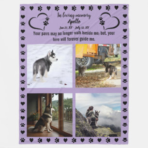Pawprints of Love Photo Fleece Blanket