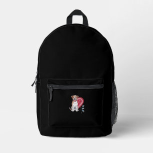 Pawprints on My Heart Dog Printed Backpack