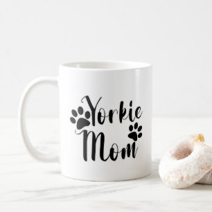 Pawprints Yorkie Mum Graphic Design Coffee Mug