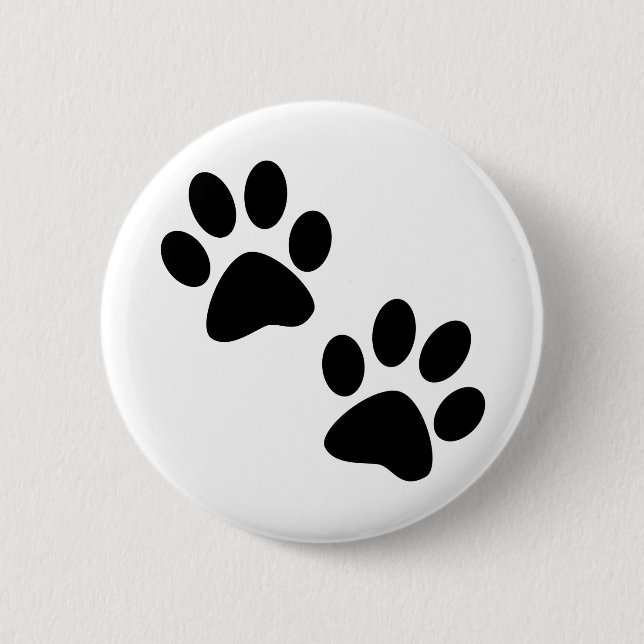 Paws 6 Cm Round Badge (Front)