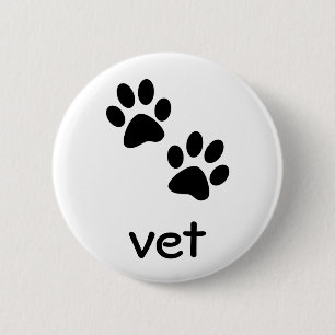 Paws 6 Cm Round Badge