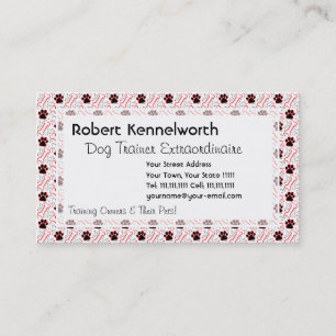 Paws and Bones Funny Design for Dog Lovers Business Card