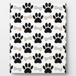Paws And Bones Pattern Plaque