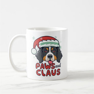 Paws and Claus - Christmas Bernese Dog Coffee Mug
