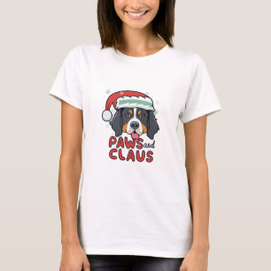 Paws and Claus - Christmas Bernese Dog T-Shirt