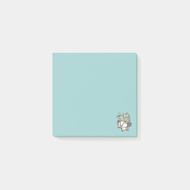 Paws and Play – Adorable Cat Illustration Post-it Notes (Front)