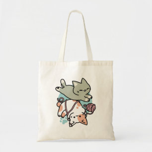 Paws and Play – Adorable Cat Illustration Tote Bag