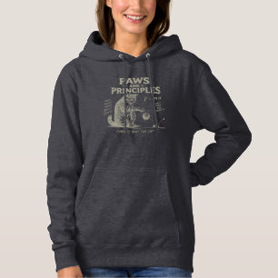 Paws and Principles Cat Print Hoodie