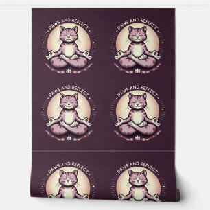 Paws and Reflect Cat Zen-Inspired Home Décor Wallpaper